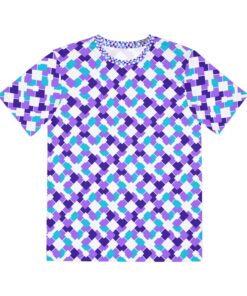 Purple Geometric Pattern T-Shirt