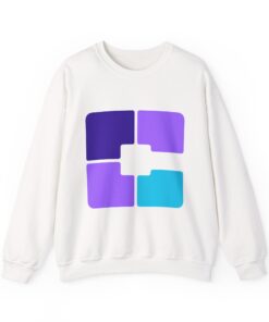 Colorful Geometric Abstract Crewneck Sweatshirt - White